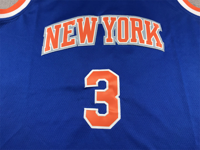 Knicks #3 blue jersey basketball jersey product view 2