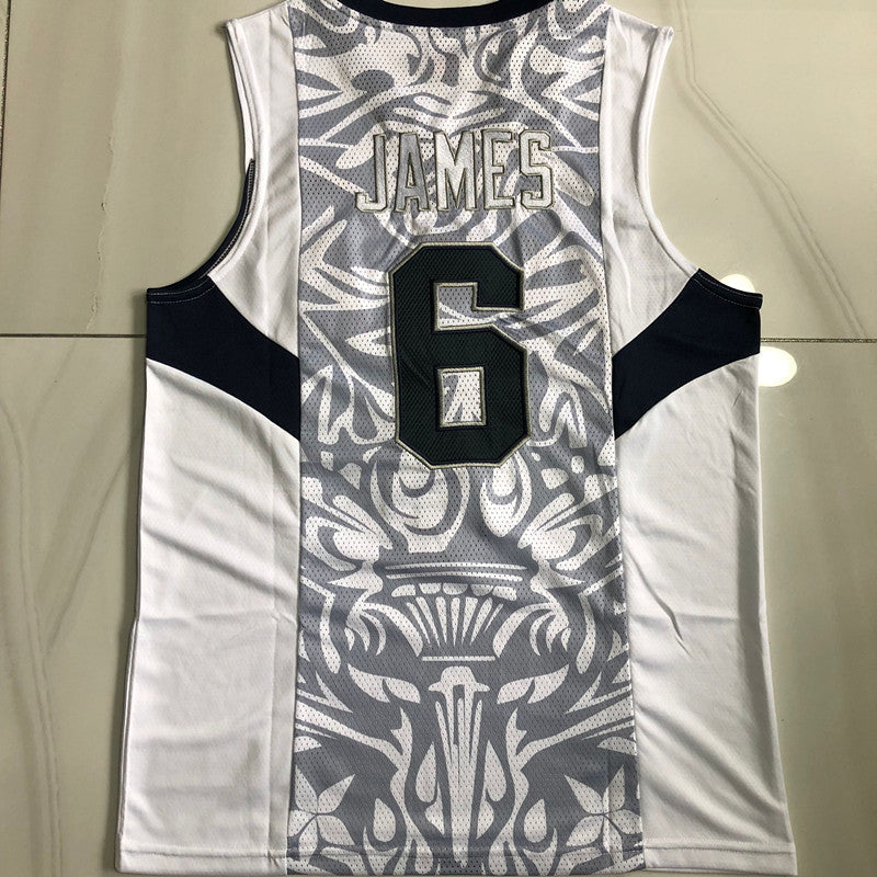 Dream Team James 6 White MN basketball jersey product view 2