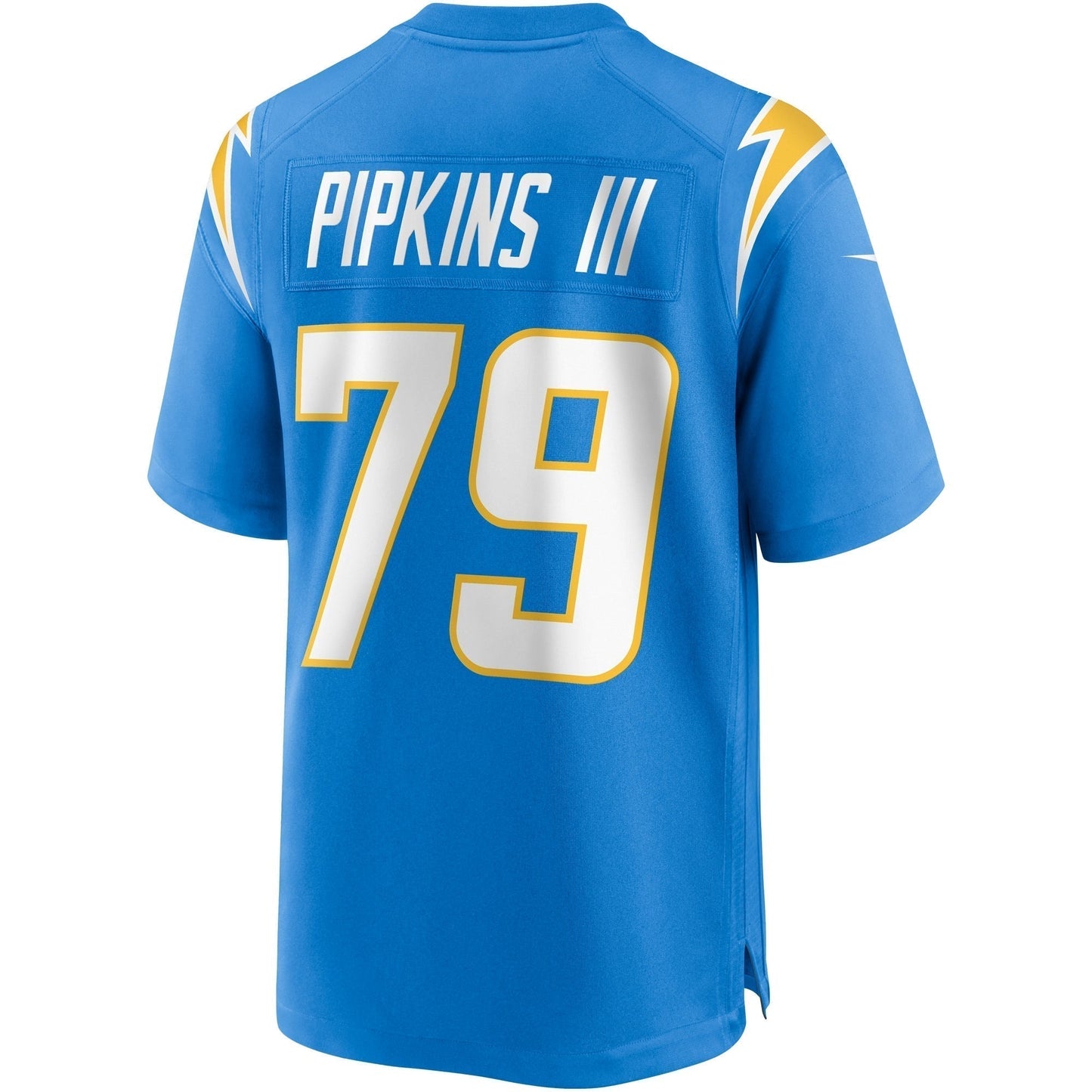 Trey Pipkins III Los Angeles Chargers Game Jersey - Powder Blue football jersey product view 3