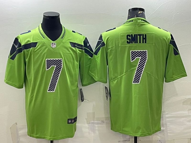 Men's Seattle Seahawks Geno Smith Green Game Jersey football jersey product view 1