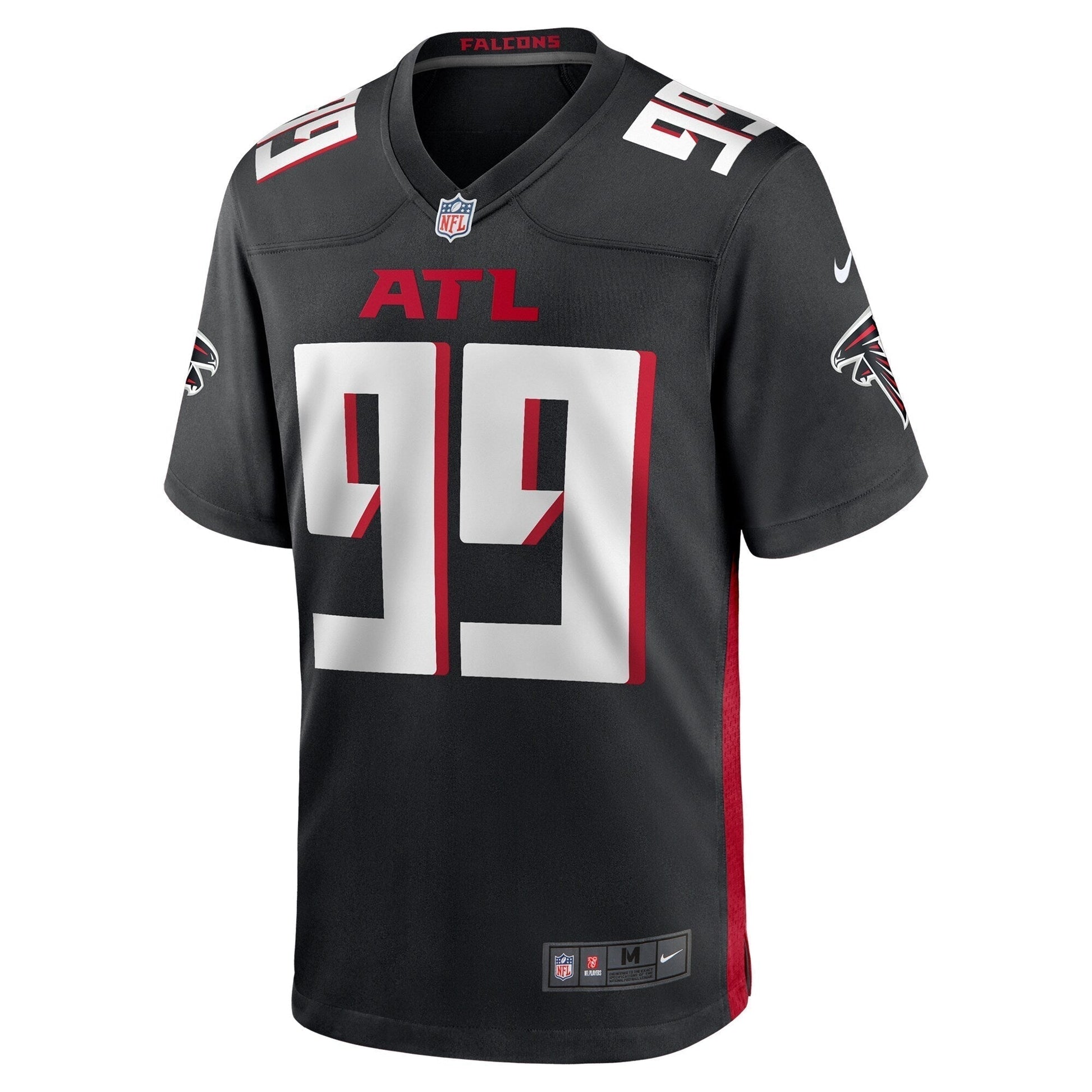 Eddie Goldman Atlanta Falcons Team Game Jersey - Black football jersey product view 2