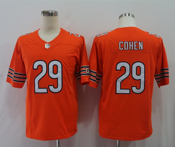 Men's Chicago Bears Tarik Cohen #29 Orange Player Game Jersey1 football jersey product view 1