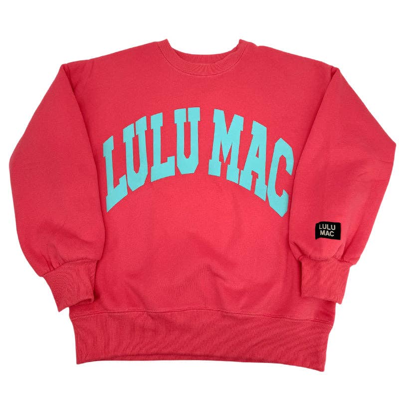 Lulu Mac Sweatshirt Coral/Mint - Puff Unisex T-shirt, Sweatshirt, Hoodie, Long Sleeve Tee - T-Shirt, Sweatshirt, Hoodie