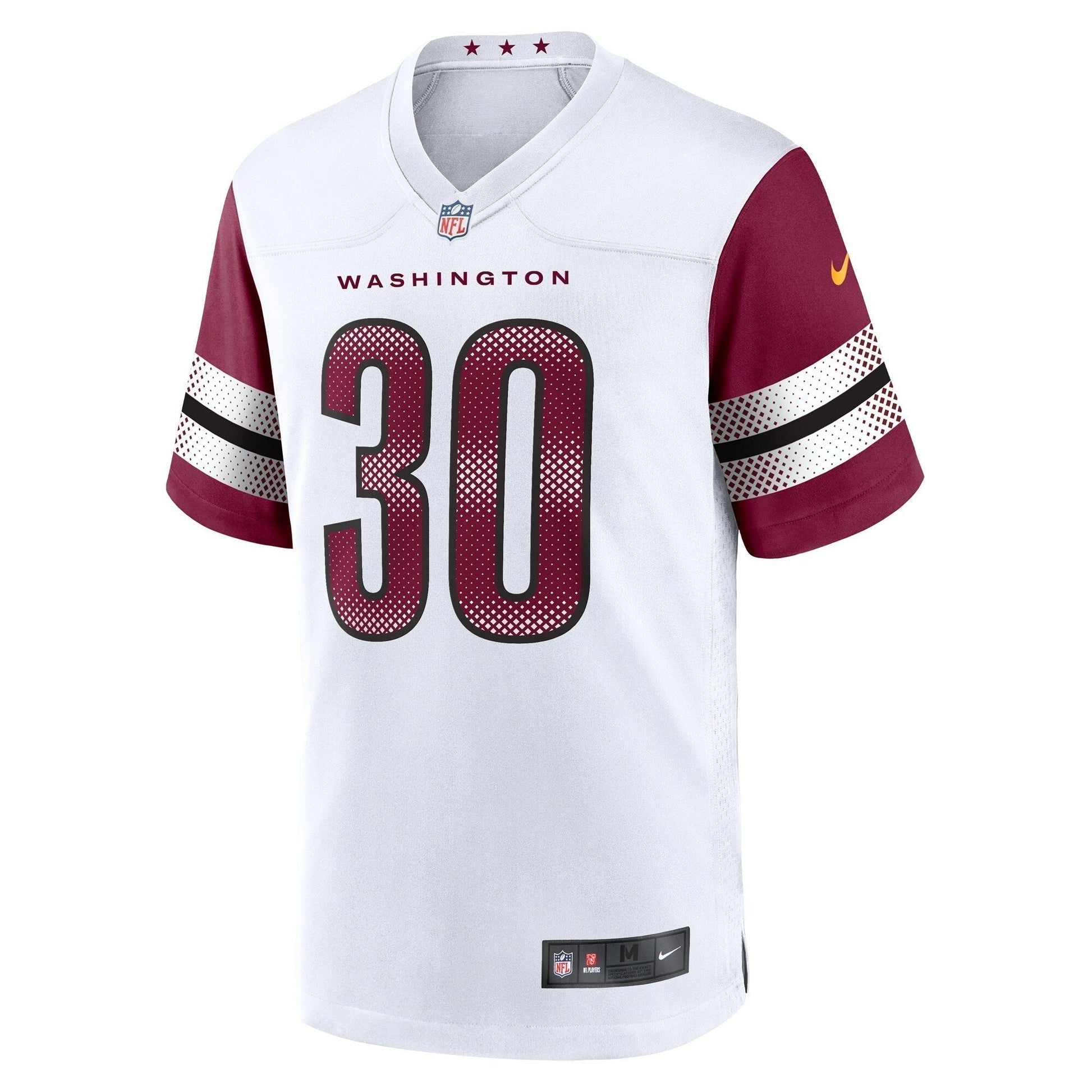 Austin Ekeler Washington Commanders Game Jersey - White football jersey product view 2
