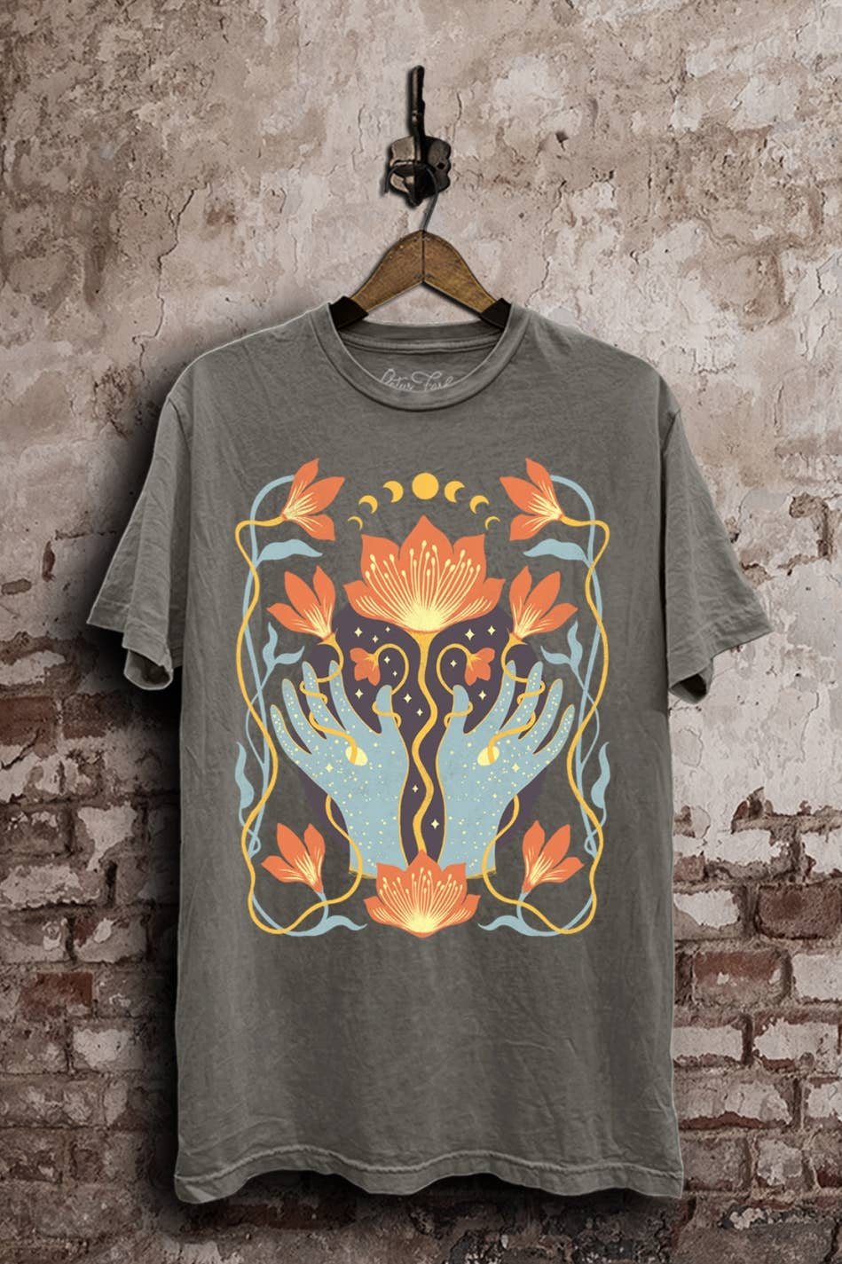 Spiritual Flower Hands Graphic Top Unisex T-shirt, Sweatshirt, Hoodie, Long Sleeve Tee - T-Shirt, Sweatshirt, Hoodie