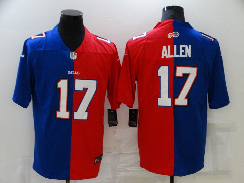 Men's Buffalo Bills Josh Allen #17 Blue/Red Game Jersey1 football jersey product view 1