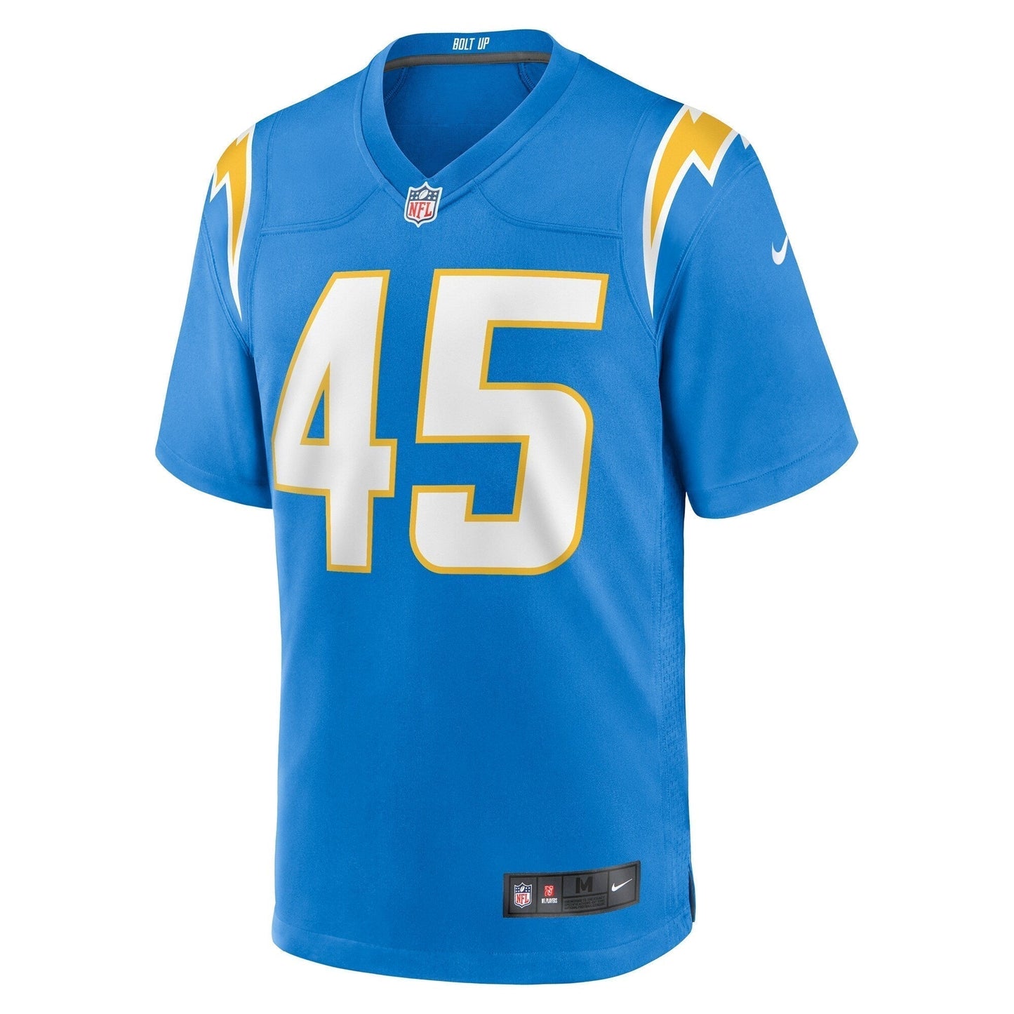 Tuli Tuipulotu Los Angeles Chargers Team Game Jersey - Powder Blue football jersey product view 2