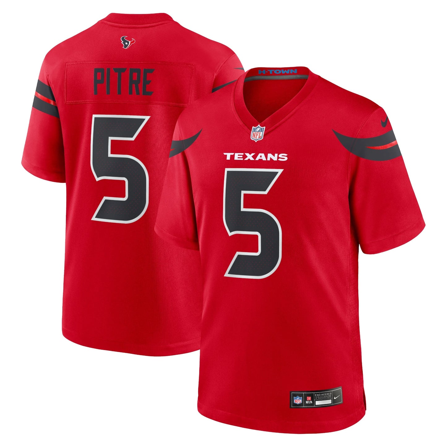 Houston Texans Jalen Pitre Red Alternate Game Jersey football jersey product view 1