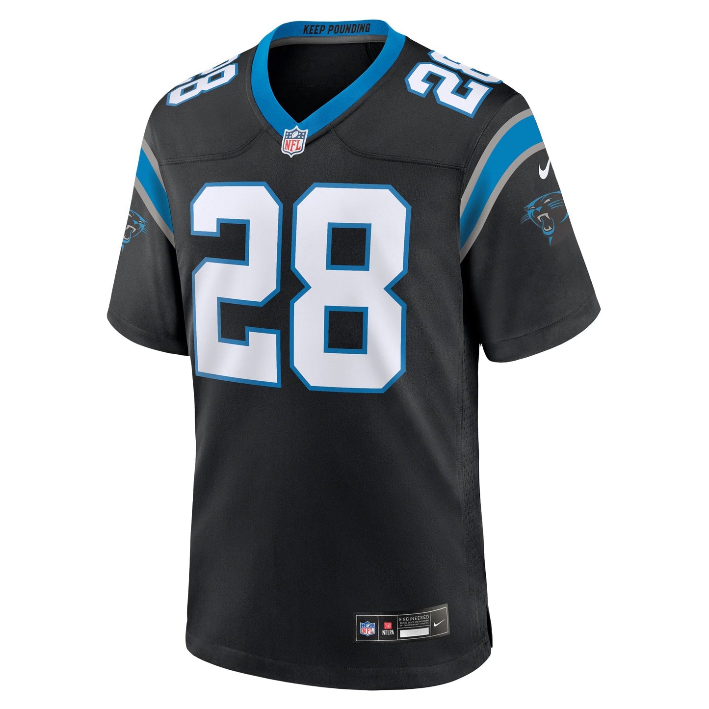 Carolina Panthers Tarik Cohen Black Game Jersey football jersey product view 1