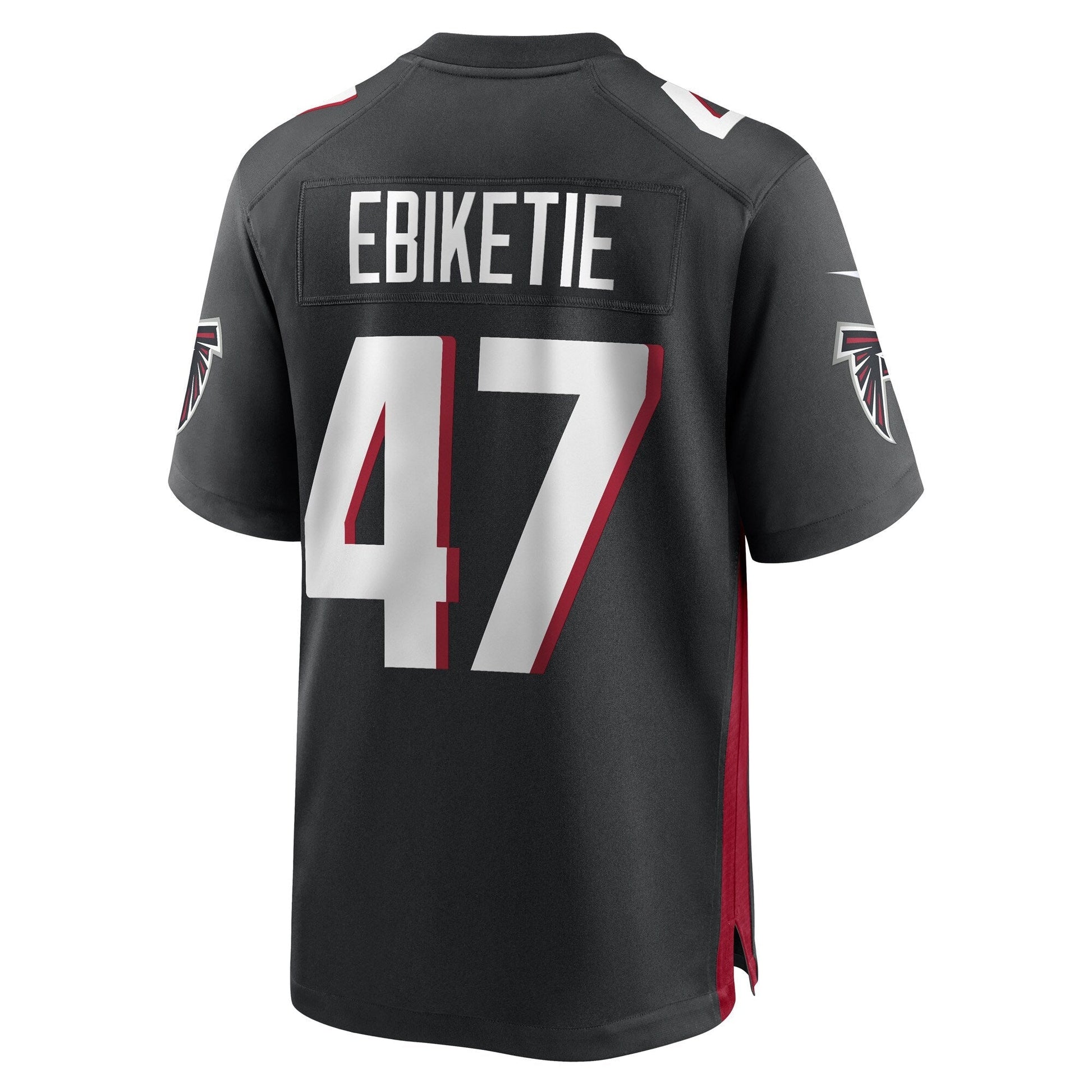 Arnold Ebiketie Atlanta Falcons Game Jersey - Black football jersey product view 3