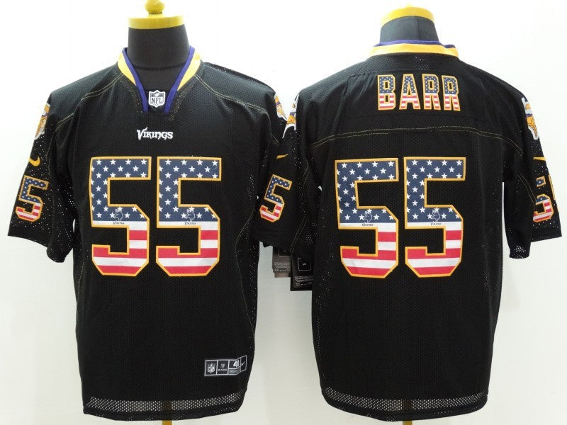 Men's Minnesota Vikings Anthony Barr #55 Black Game Jersey1 football jersey product view 1