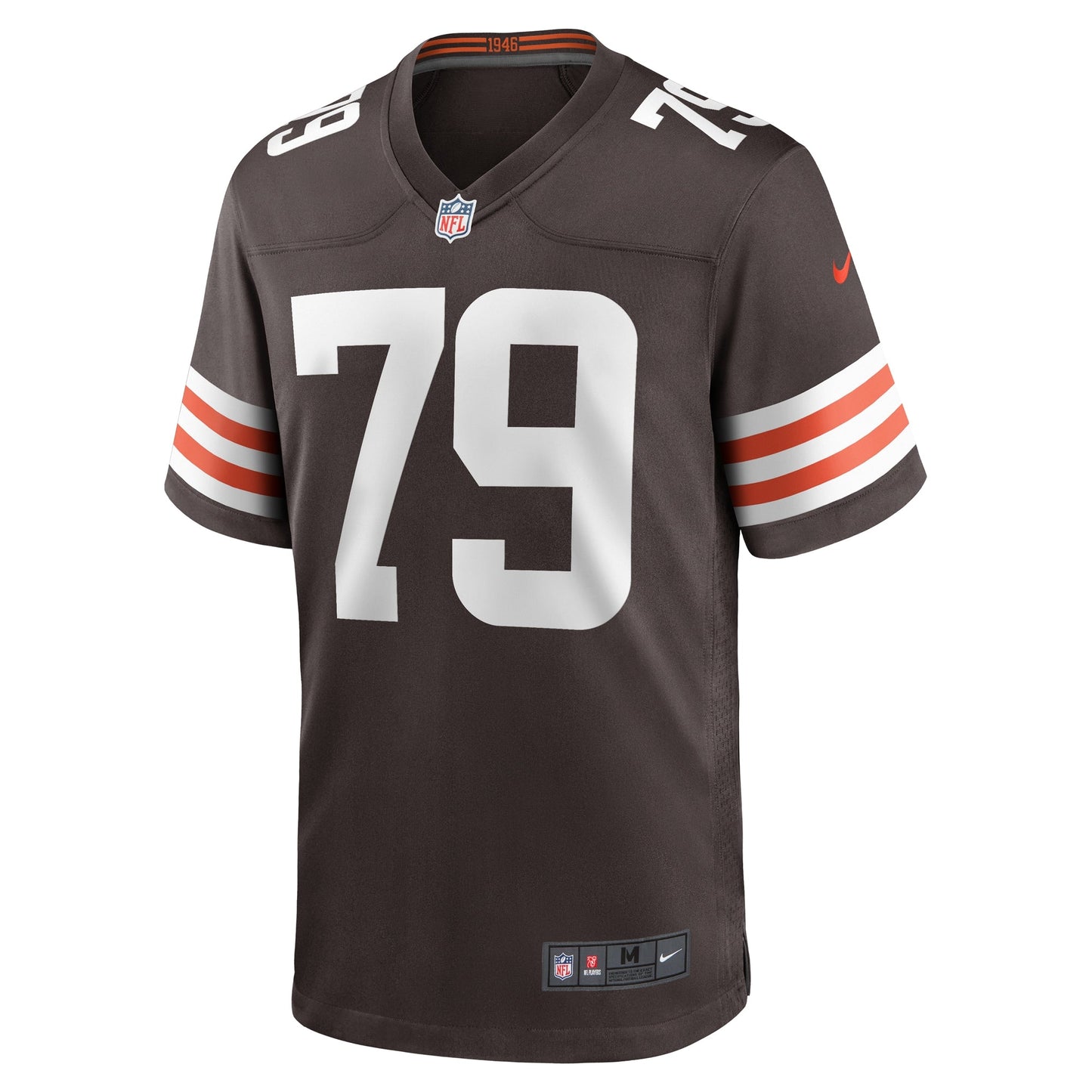 Dawand Jones Cleveland Browns Team Game Jersey - Brown football jersey product view 2