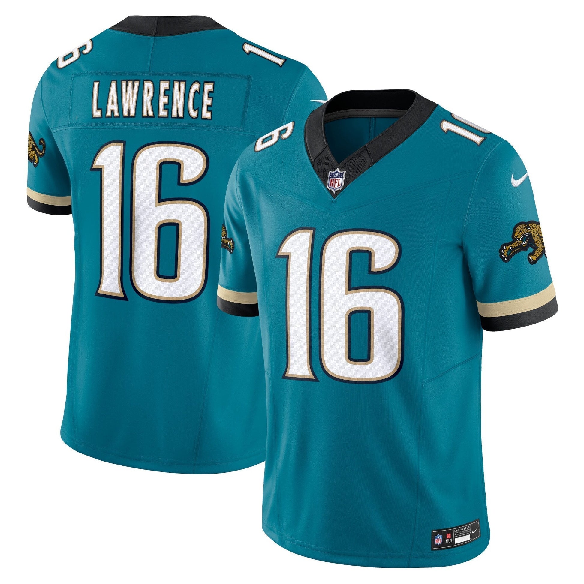 Jacksonville Jaguars Trevor Lawrence Teal Prowler Throwback Vapor F.U.S.E. Limited Jersey football jersey product view 1