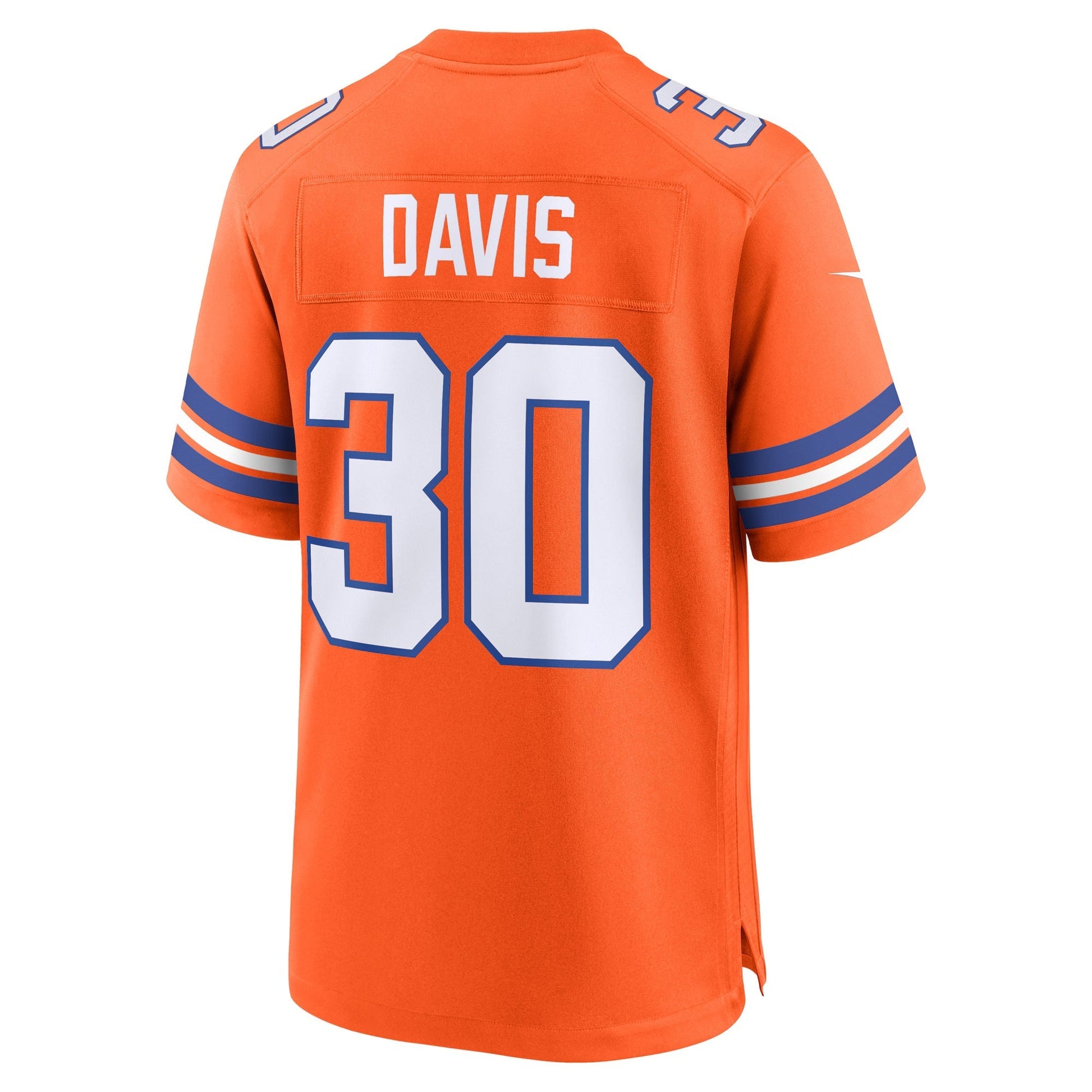 Denver Broncos Terrell Davis Orange Retired Player Alternate Game Jersey football jersey product view 1