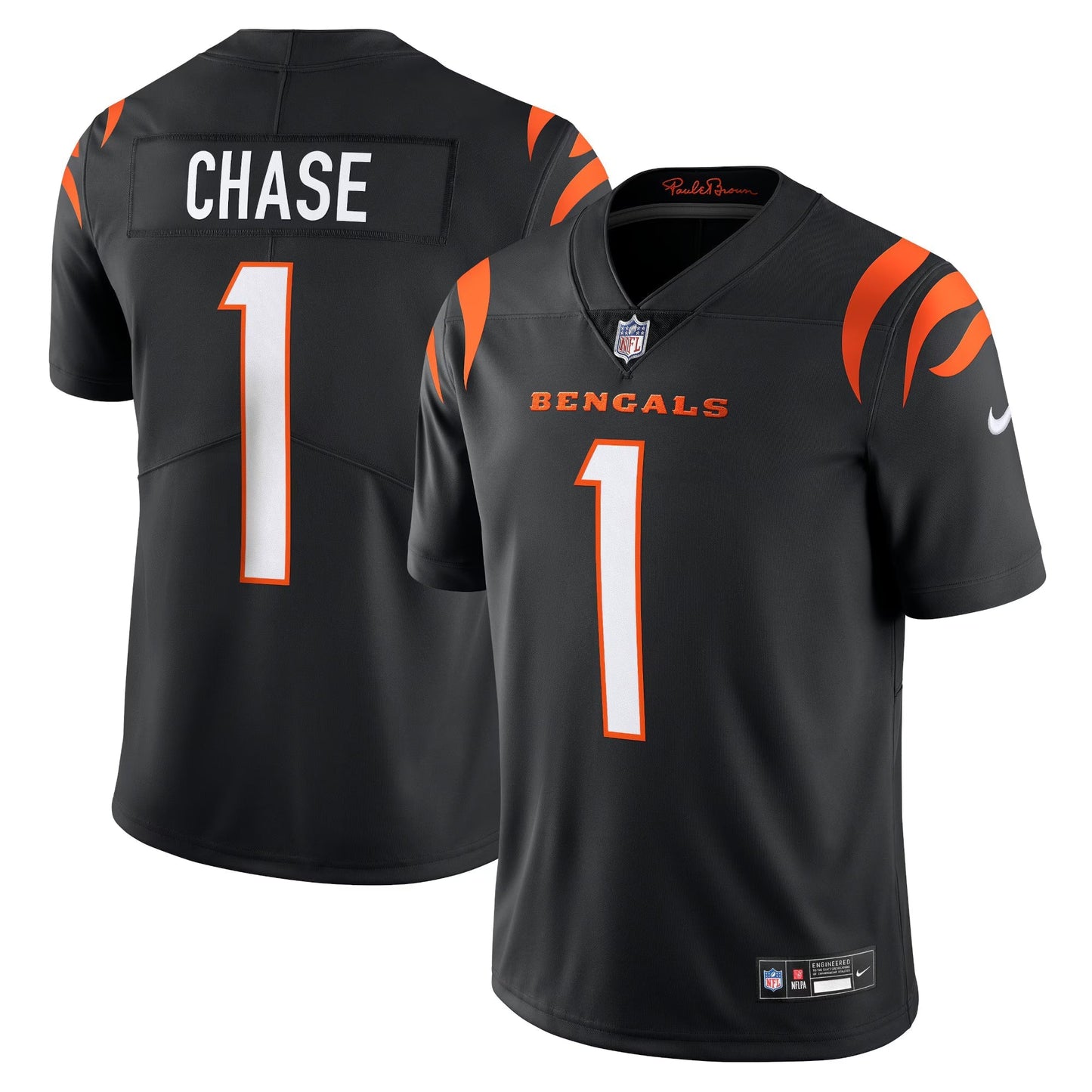 Cincinnati Bengals Ja'Marr Chase Black Vapor Untouchable Limited Jersey football jersey product view 1