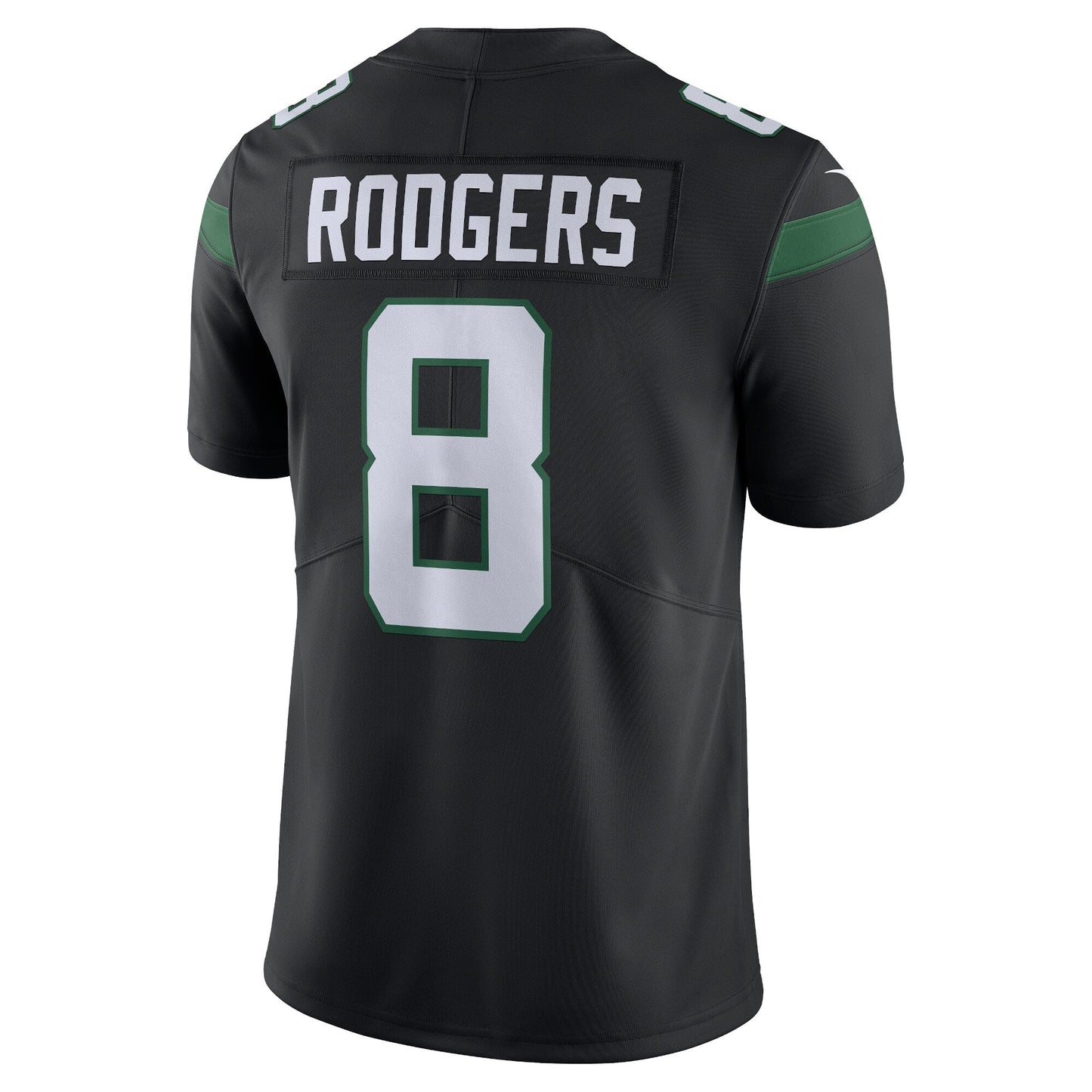 Aaron Rodgers New York Jets Vapor Untouchable Limited Jersey - Black football jersey product view 3
