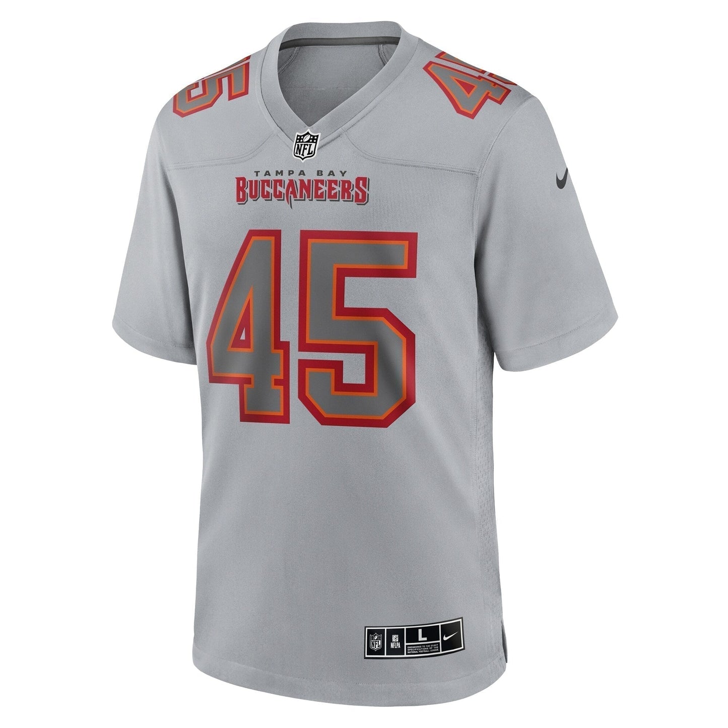 Devin White Tampa Bay Buccaneers Atmosphere Fashion Game Jersey - Gray football jersey product view 2