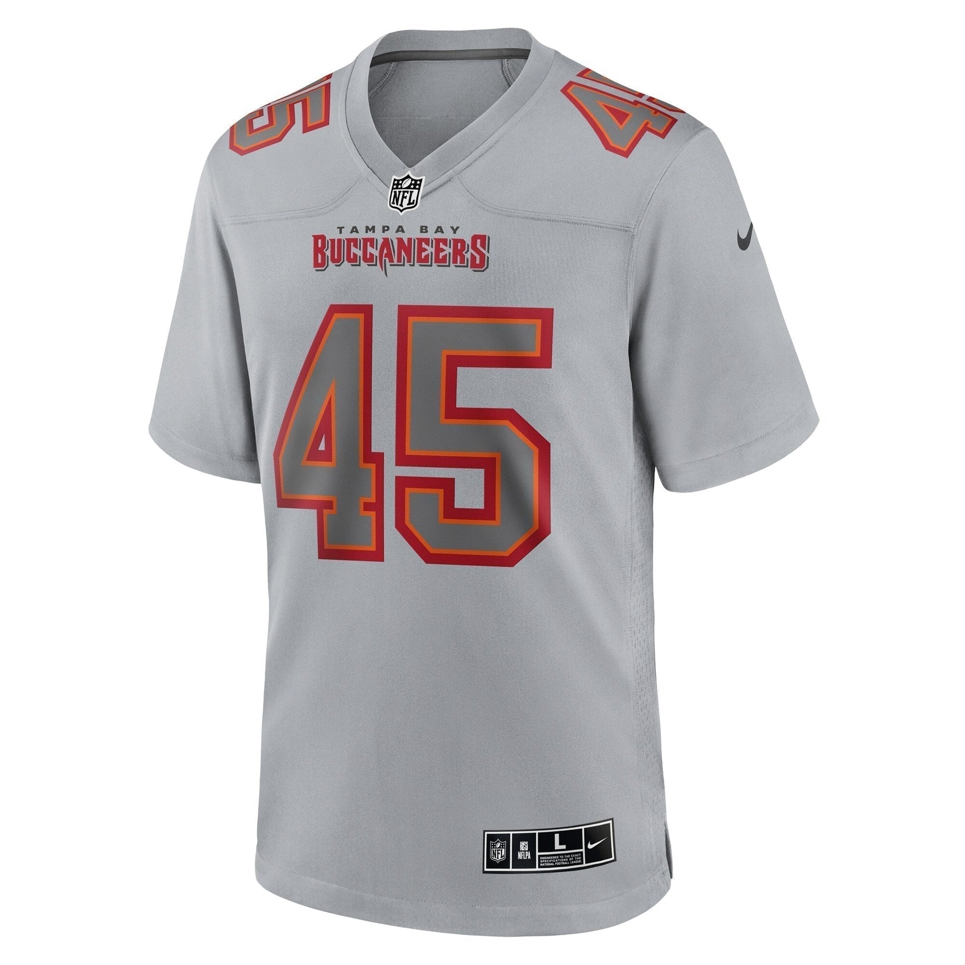 Devin White Tampa Bay Buccaneers Atmosphere Fashion Game Jersey - Gray football jersey product view 2