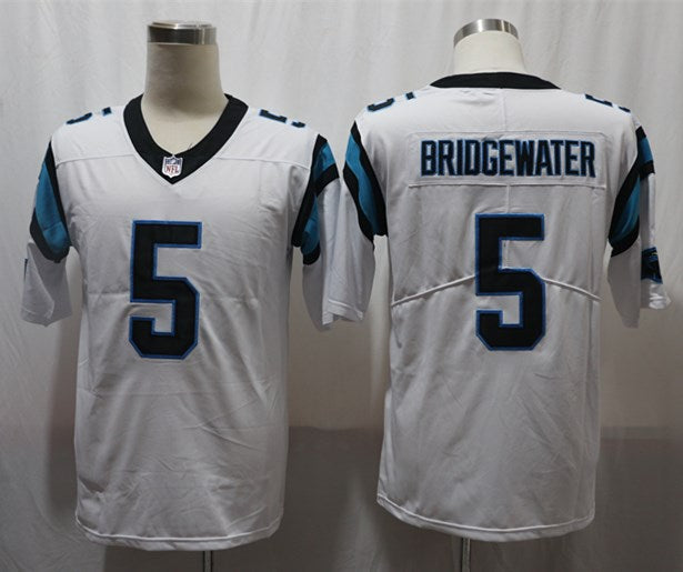 Men's Carolina Panthers Teddy Bridgewater #5 White Game Jersey1 football jersey product view 1