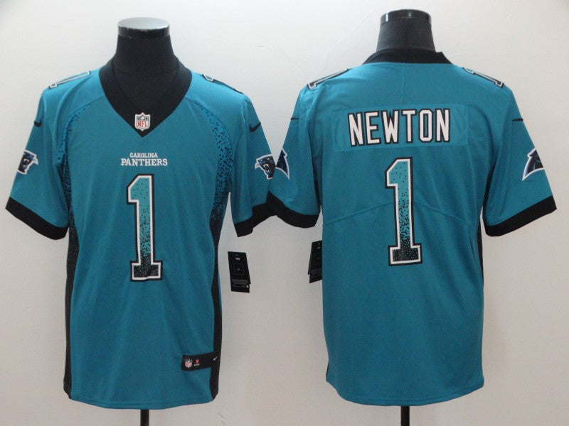 Men's Carolina Panthers Cam Newton #1 Blue Game Player Jersey1 football jersey product view 1