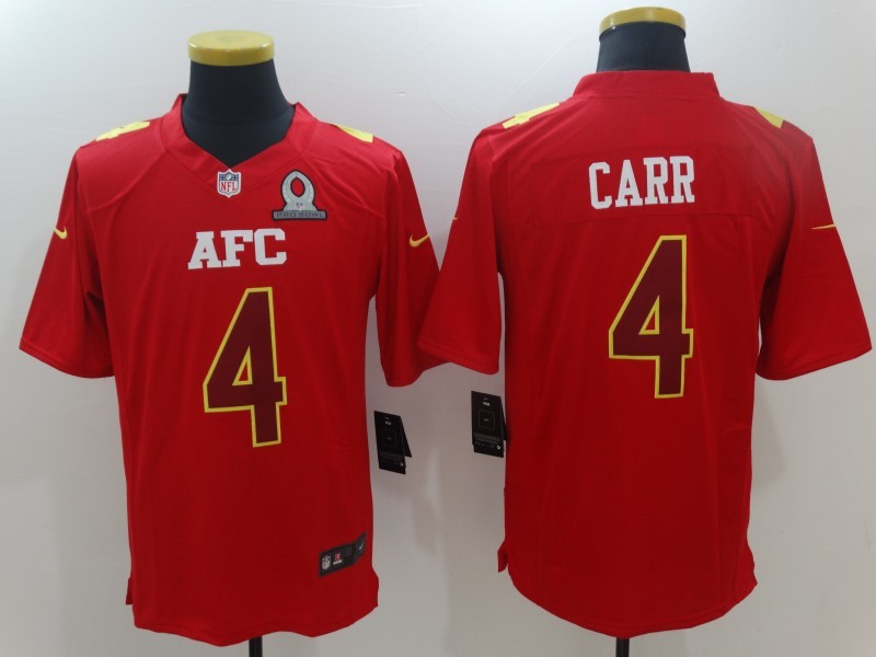 Men's Las Vegas Raiders Derek Carr #4 Red Game Jersey1 football jersey product view 1