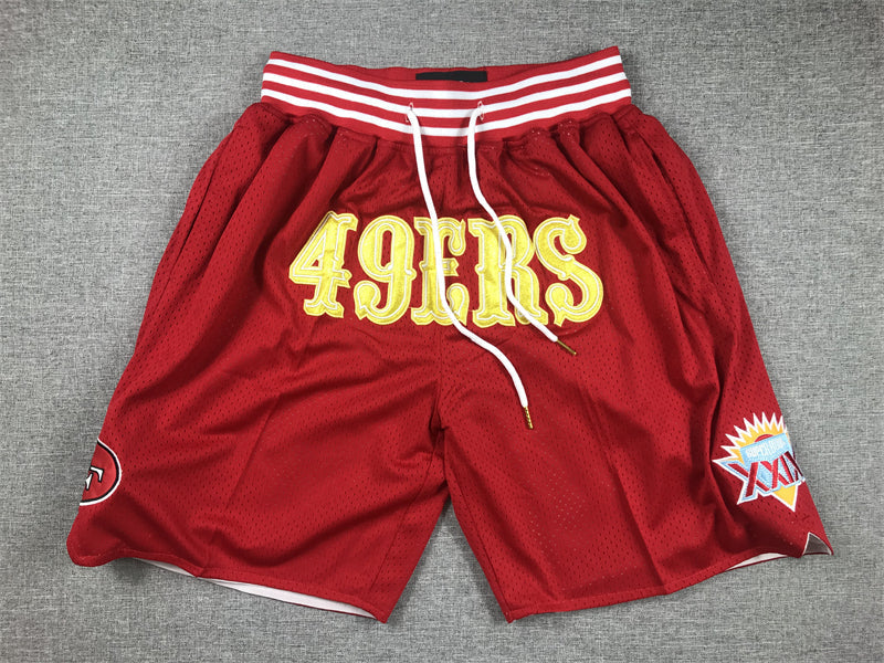Men's San Francisco 49ers Scarlet Pocket Shorts football jersey product view 1
