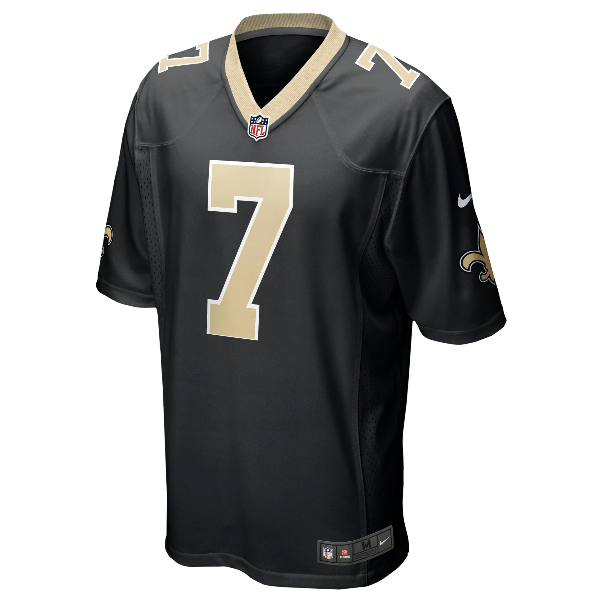 Taysom Hill New Orleans Saints Game Jersey - Black football jersey product view 2