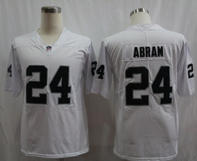 Men's Las Vegas Raiders Jonathan Abram White Game Player Jersey football jersey product view 1