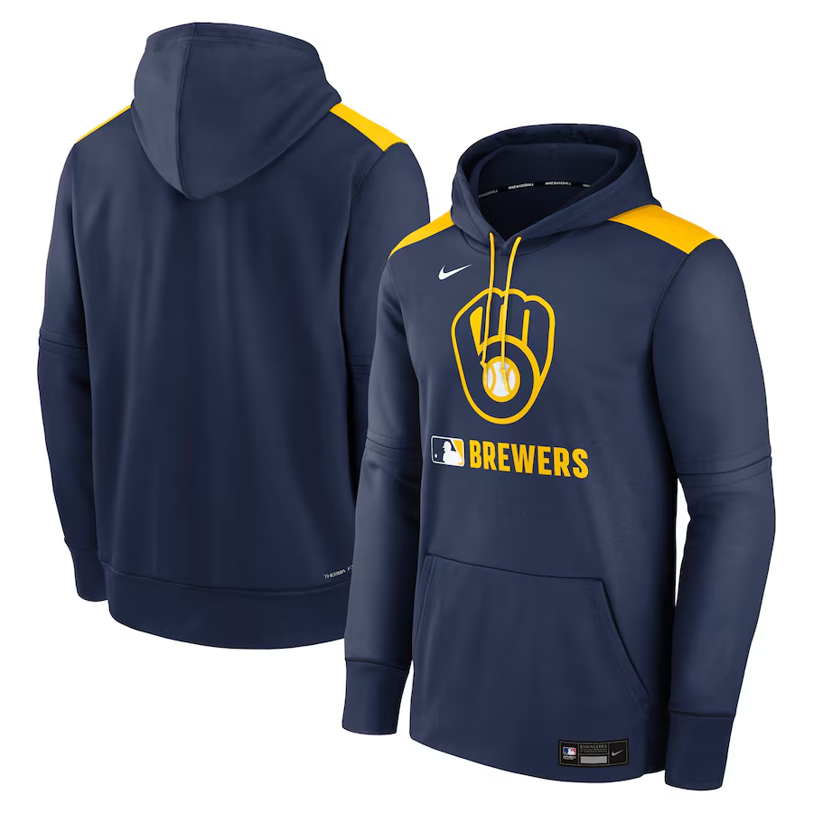 Milwaukee Brewers Performance Pullover Hoodie baseball jersey product view 1