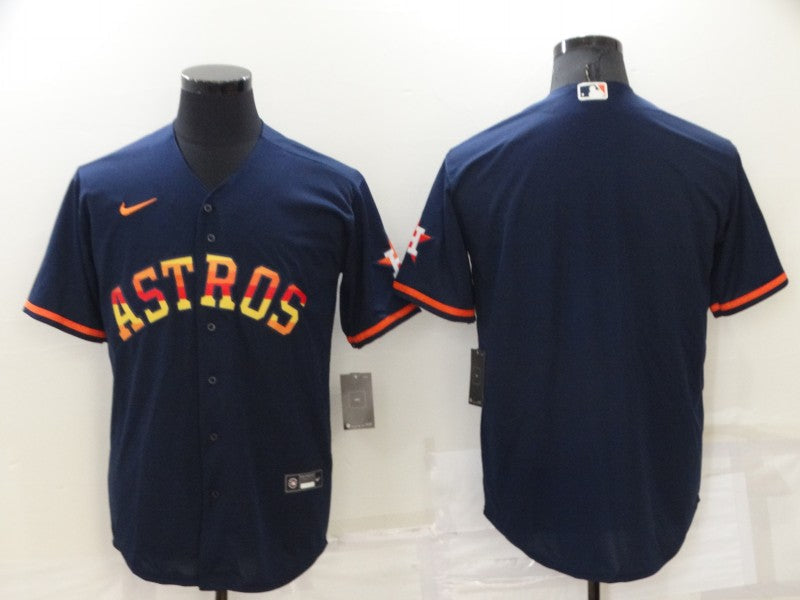 Men's Houston Astros Navy Replica Blank Jersey baseball jersey product view 1