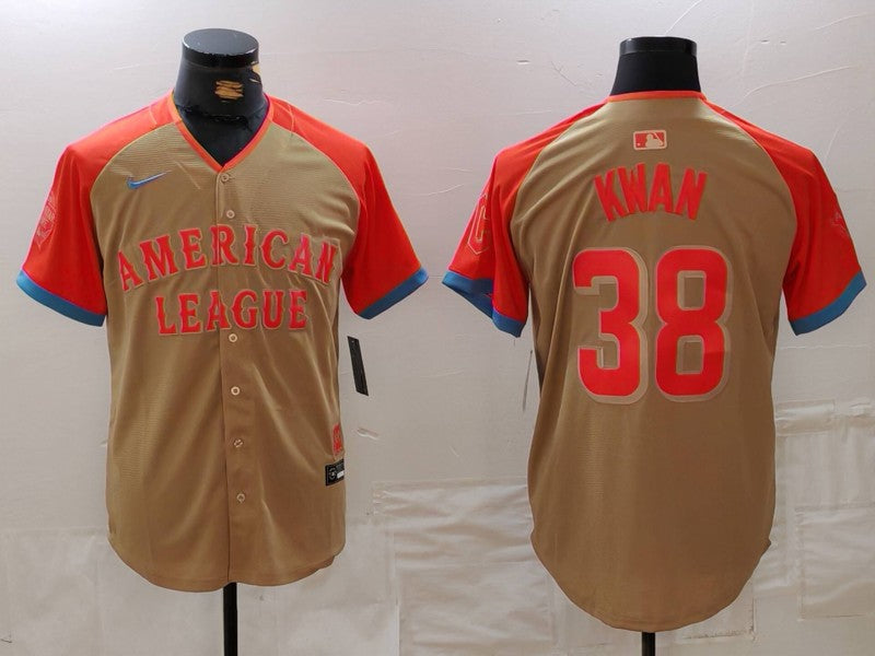Men's American League Steven Kwan Cream 2024 MLB All-Star Game Limited Player Jersey baseball jersey product view 1