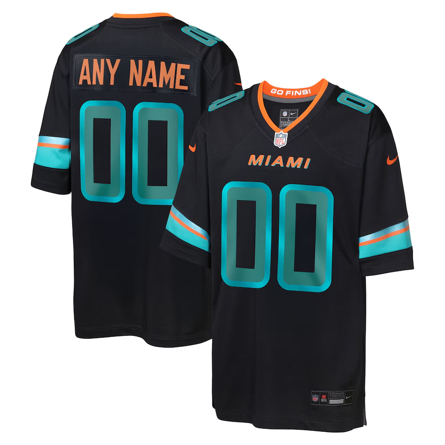 Miami Dolphins Custom Game Rivalry Jersey football jersey product view 1