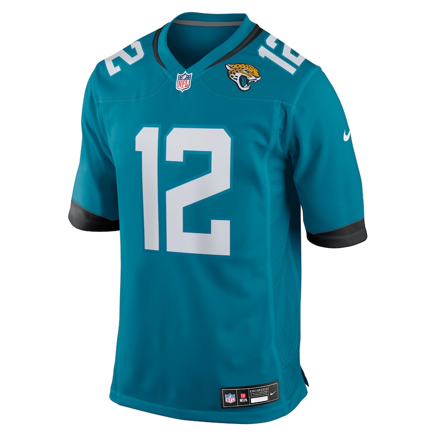Men's Jacksonville Jaguars Travis Hunter Teal 2025 NFL Draft First Round Pick Game Jersey football jersey product view 3