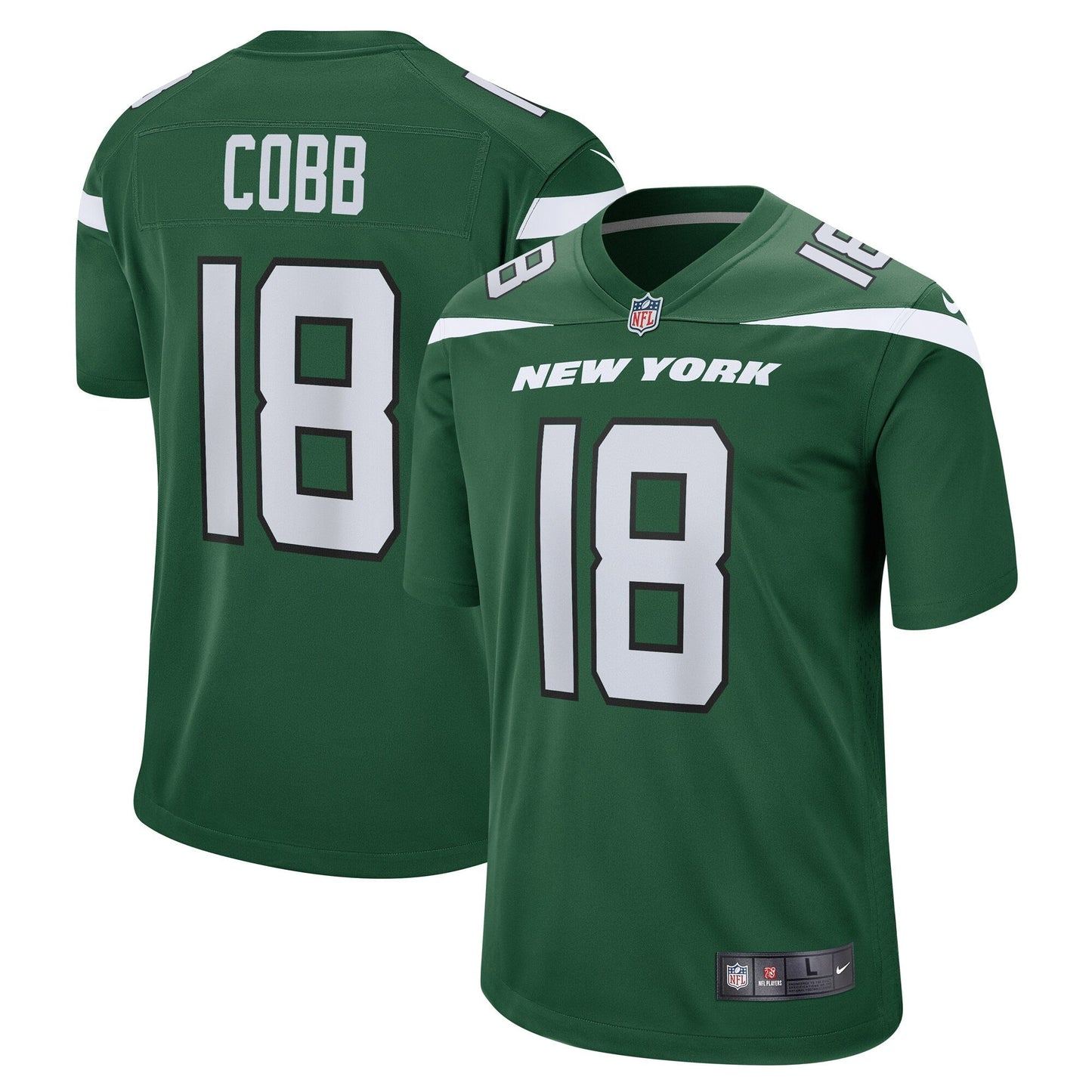 Randall Cobb New York Jets Game Jersey - Gotham Green football jersey product view 1
