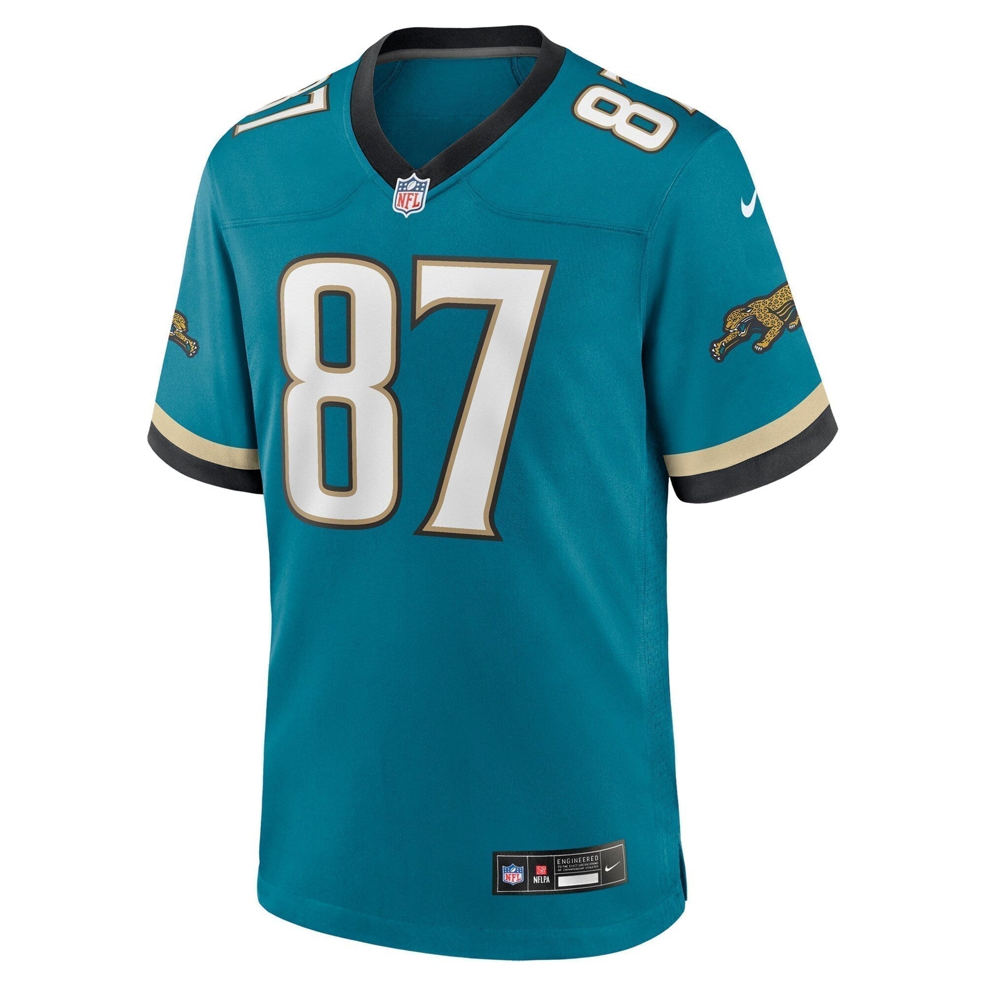 Keenan McCardell Jacksonville Jaguars Prowler Throwback Retired Game Jersey - Teal football jersey product view 2