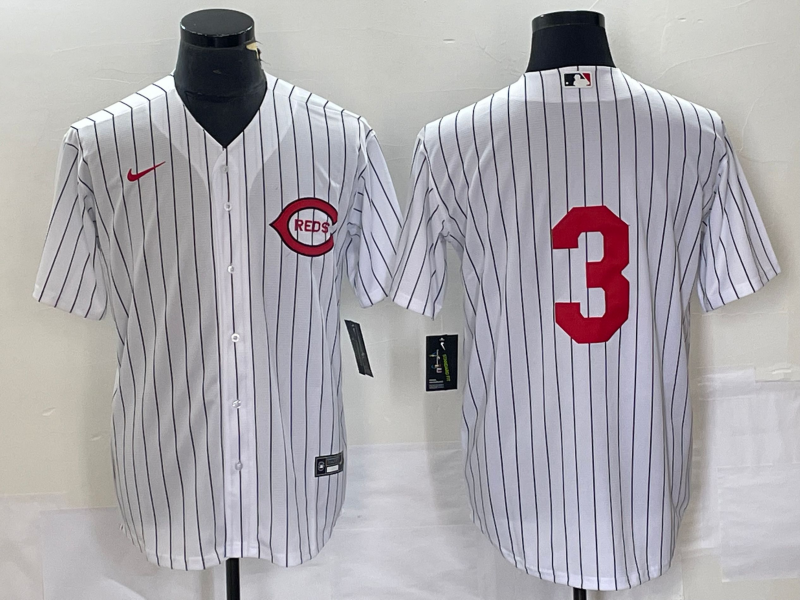 Men's Cincinnati Reds Ken Griffey Jr #3 White 2022 MLB at Field of Dreams Game Authentic Player Jersey1 baseball jersey product view 1