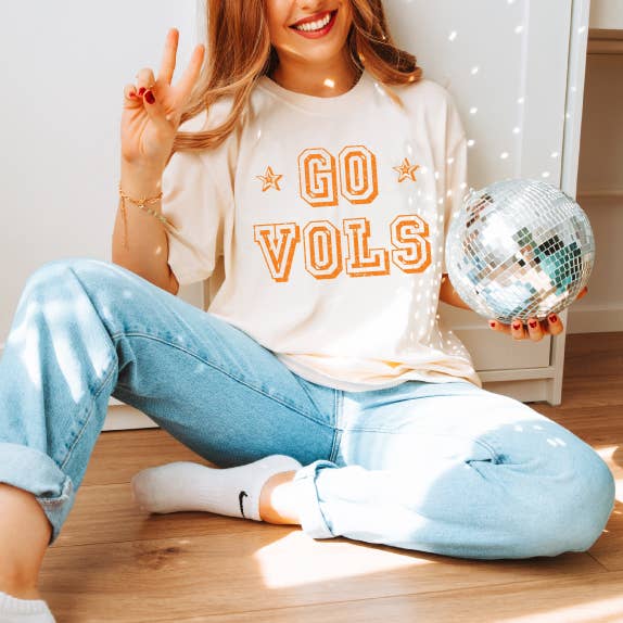 Go Vols Ivory Premium Comfort Colors Tshirt Unisex T-shirt, Sweatshirt, Hoodie, Long Sleeve Tee - T-Shirt, Sweatshirt, Hoodie