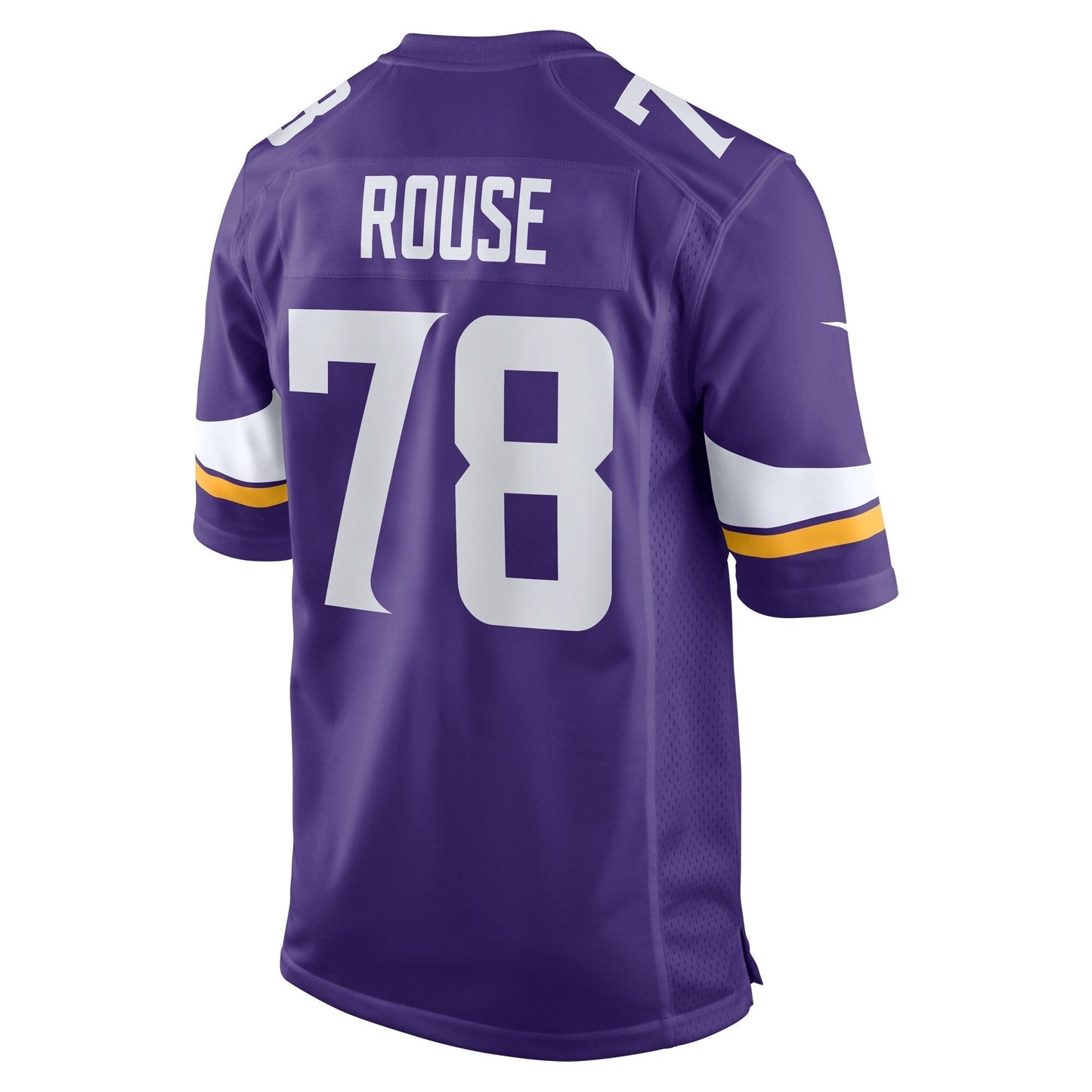 Walter Rouse Minnesota Vikings Game Jersey - Purple football jersey product view 3