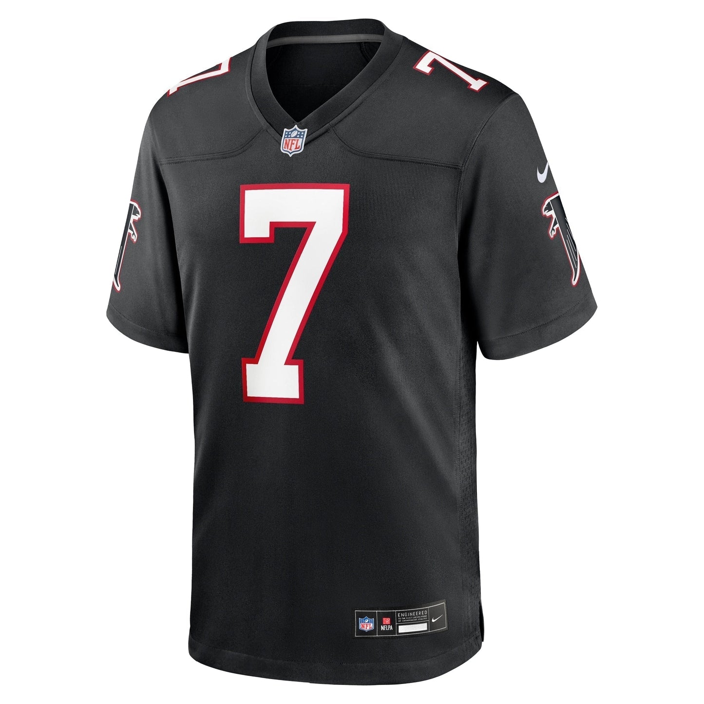 Bijan Robinson Atlanta Falcons Throwback Game Jersey - Black football jersey product view 2