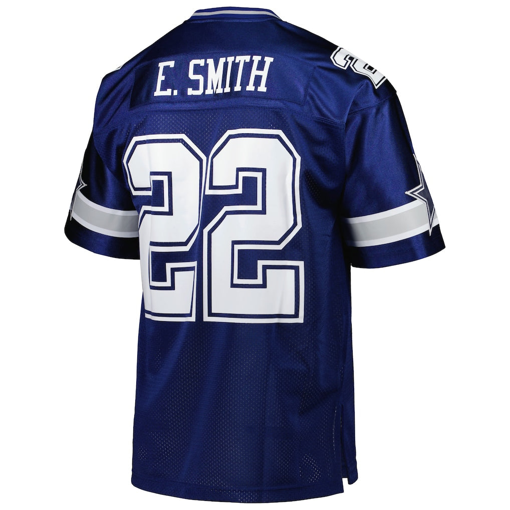 D.Cowboys #22 Emmitt Smith Navy 1996 Authentic Throwback Retired Player Jersey football jersey product view 1