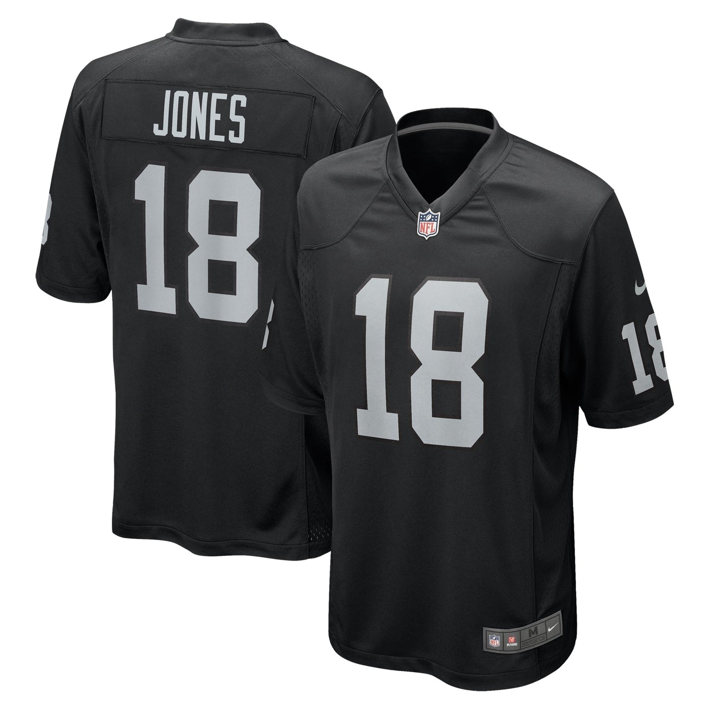 Jack Jones Las Vegas Raiders Team Game Jersey - Black football jersey product view 1