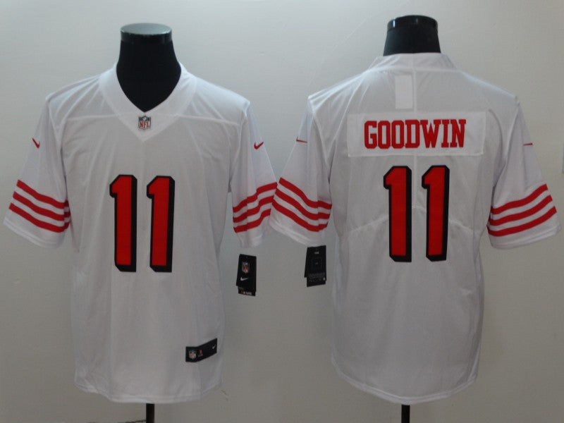 Men's San Francisco 49ers Marquise Goodwin White Game Jersey football jersey product view 1