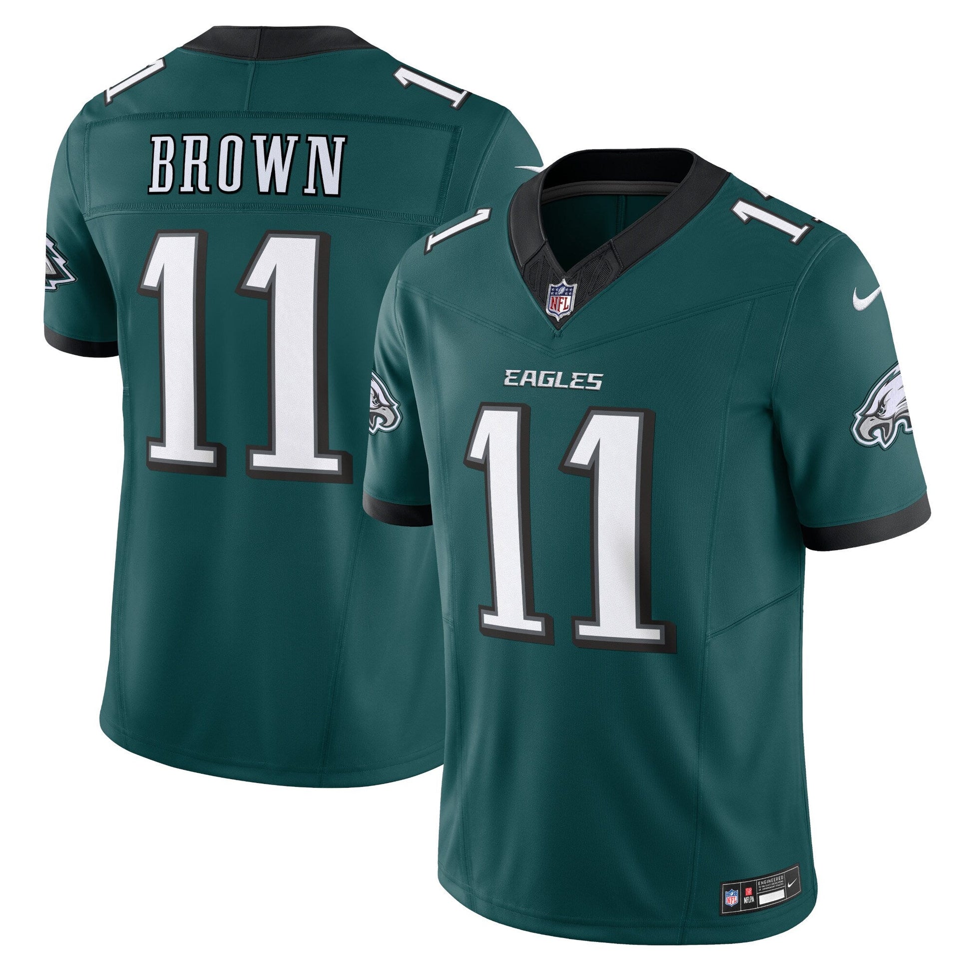 Philadelphia Eagles A.J. Brown Midnight Green Vapor F.U.S.E. Limited Jersey football jersey product view 1