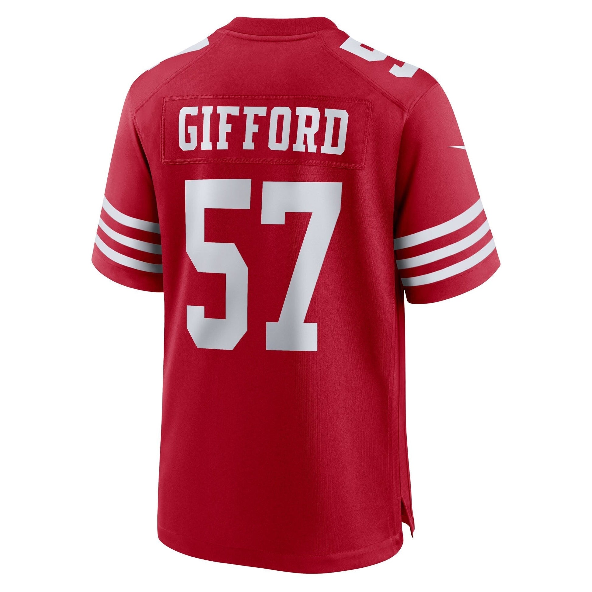 San Francisco 49ers Luke Gifford Scarlet Team Game Jersey football jersey product view 2