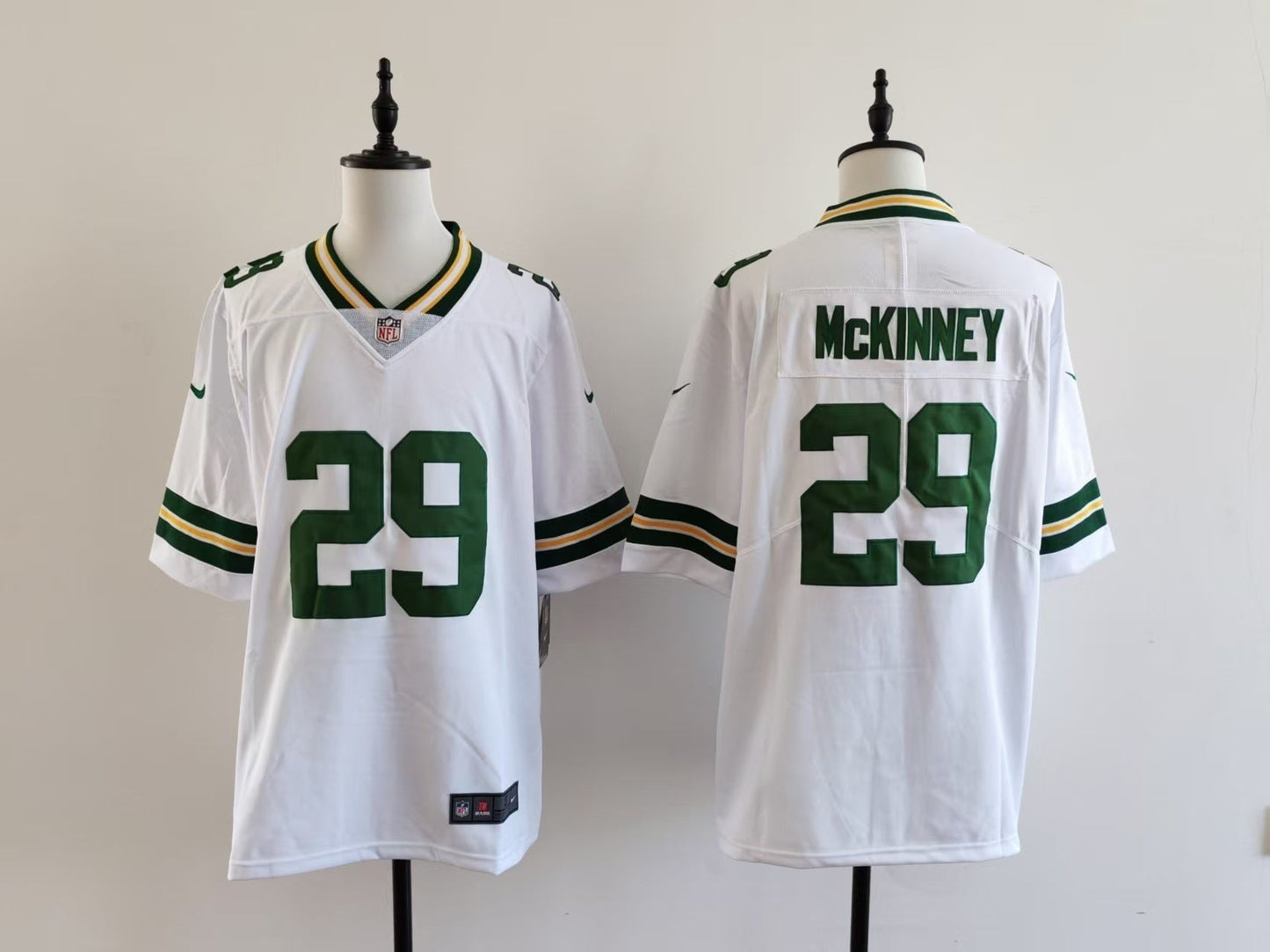 Men's Green Bay Packers Xavier McKinney Jersey - White football jersey product view 1