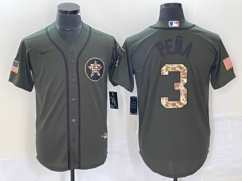 Men's Houston Astros Jeremy Pena Green Replica Player Jersey baseball jersey product view 1