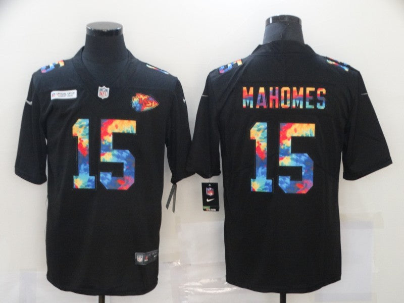 Men's Kansas City Chiefs Patrick Mahomes #15 Black Player Game Jersey1 football jersey product view 1