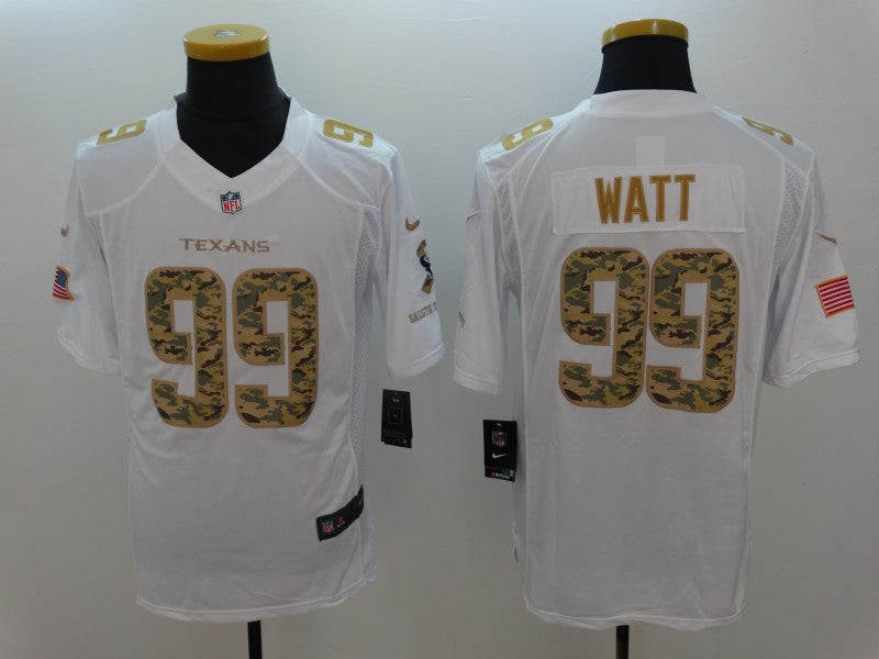 Men's Houston Texans J.J. Watt #99 White Player Game Jersey1 football jersey product view 1