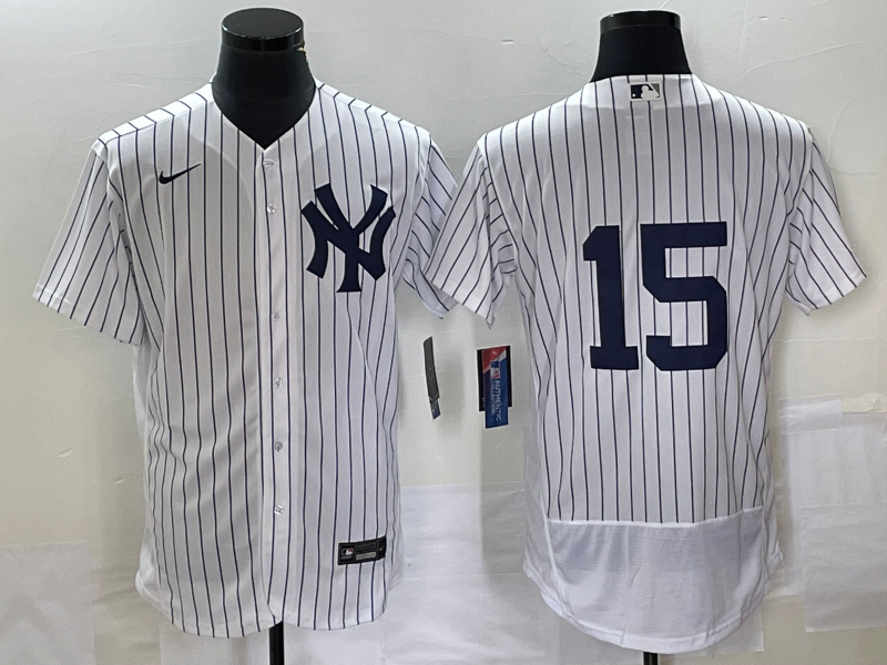 Men's New York Yankees Thurman Munson #15 White Replica Player Name Jersey baseball jersey product view 1