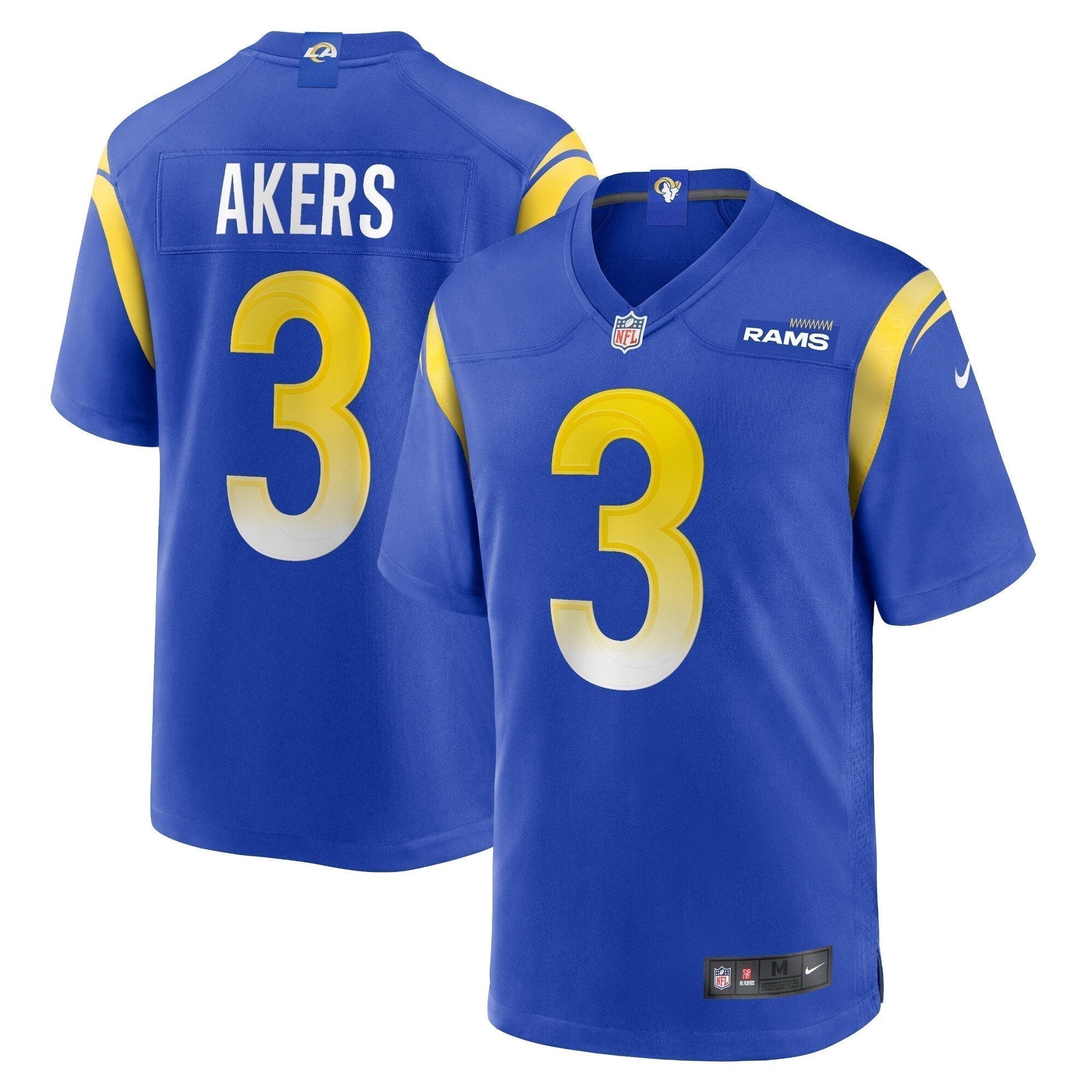 Cam Akers Los Angeles Rams Game Jersey - Royal football jersey product view 1